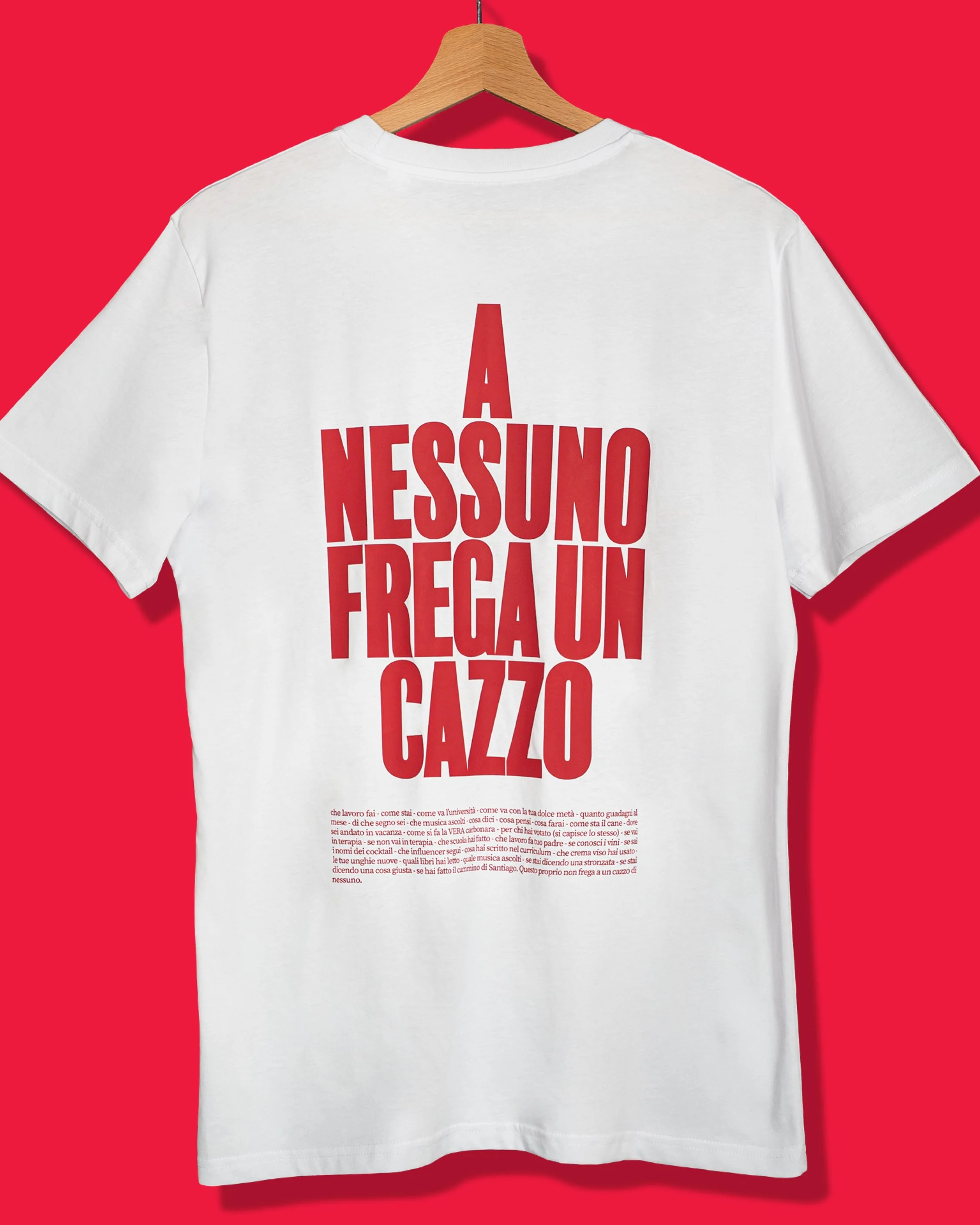 Maglietta A nessuno frega un cazzo ⚪️ - Image 3
