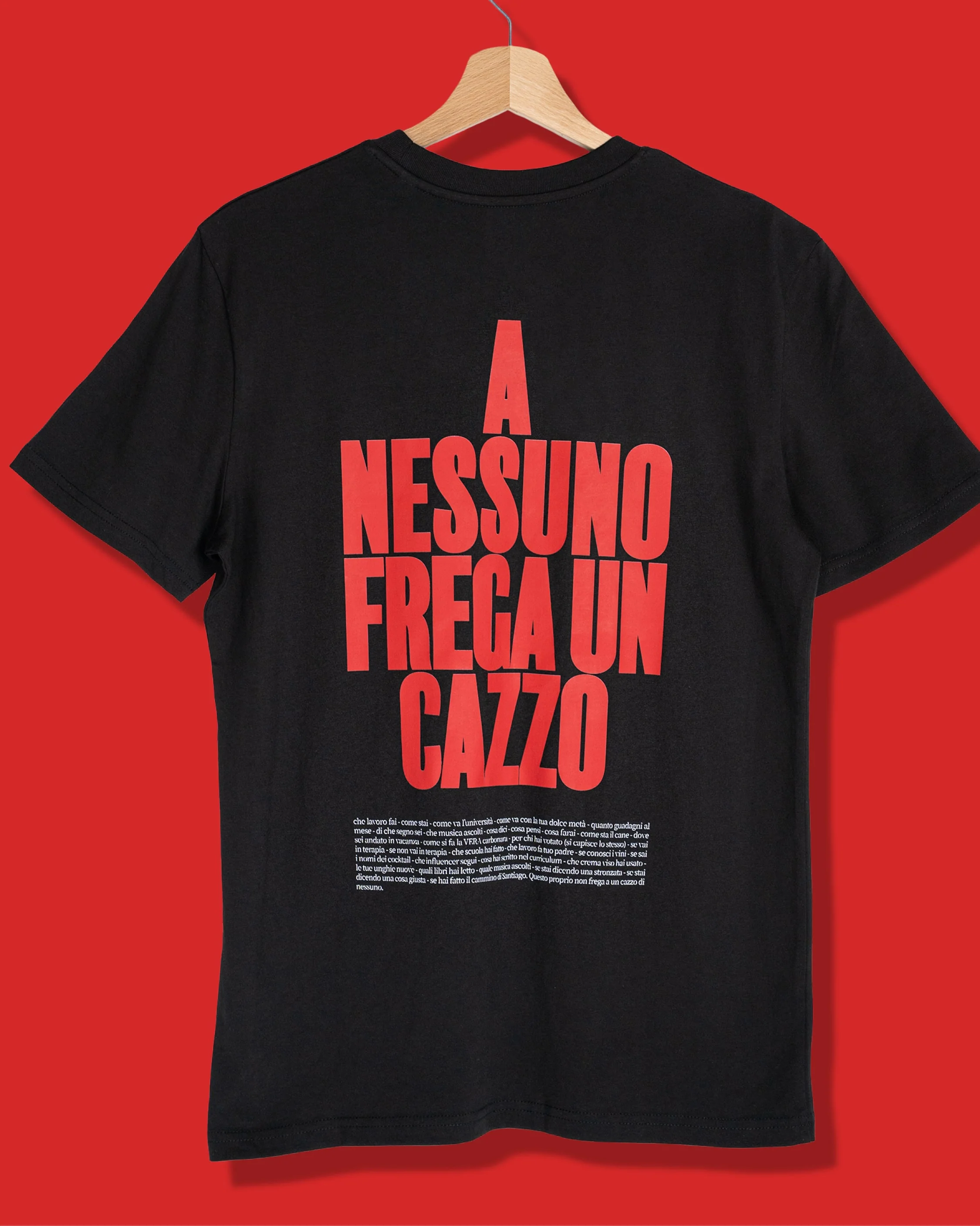 Maglietta A nessuno frega un cazzo ⚫️ - Image 3